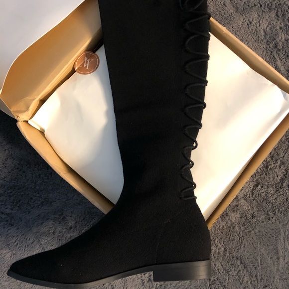 Vivaia Knee High Lace back square toe boots